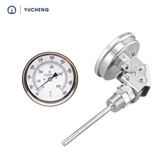 Bimetal termometer med termobrønd